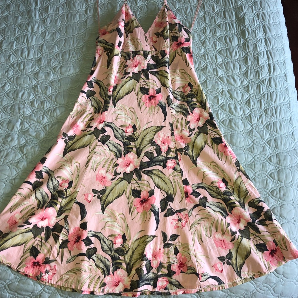 Tommy Bahama Pink Tropical Floral Halter Dress 2